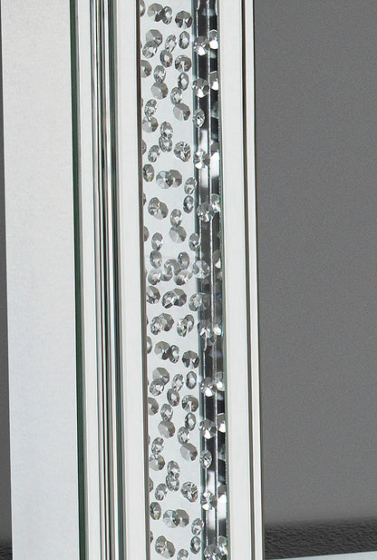 Nysa Mirrored & Faux Crystals Accent Mirror