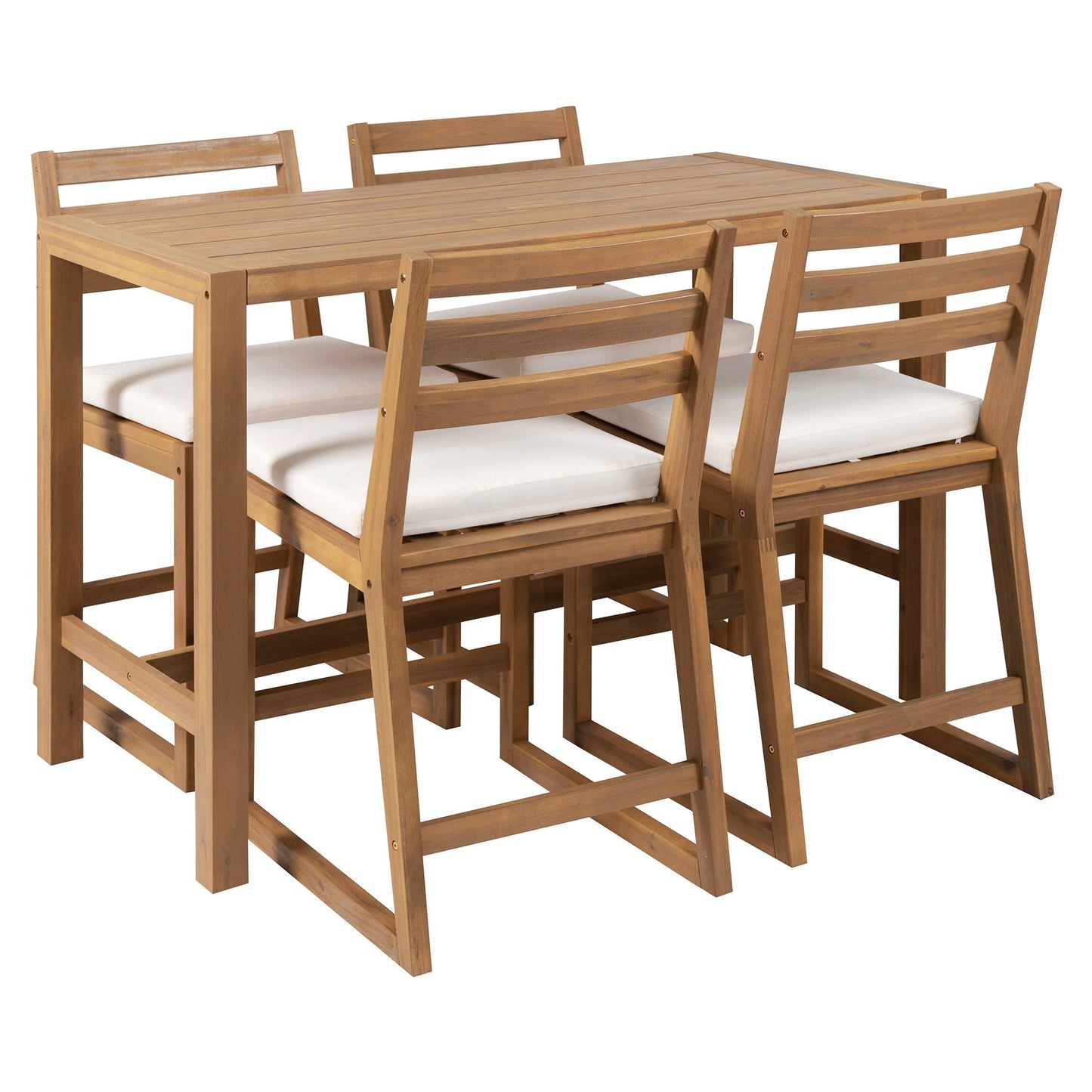 Patio Bar Set With Ergonomic Chairs