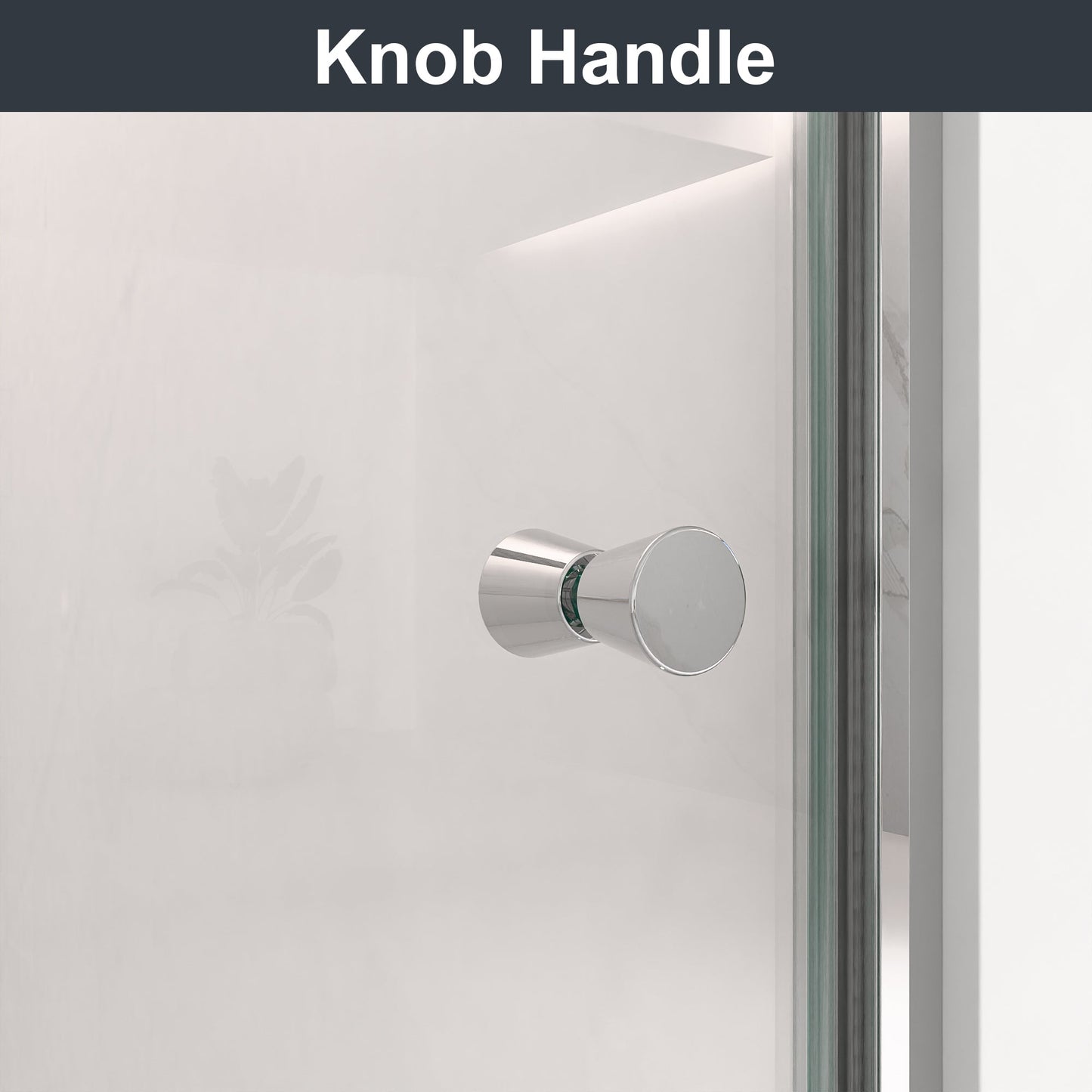 34"W x 72"H Frameless Circular Pivot Shower Door