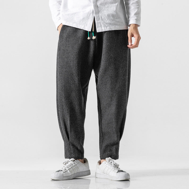 Retro-textured Woolen Thickened Casual Pants