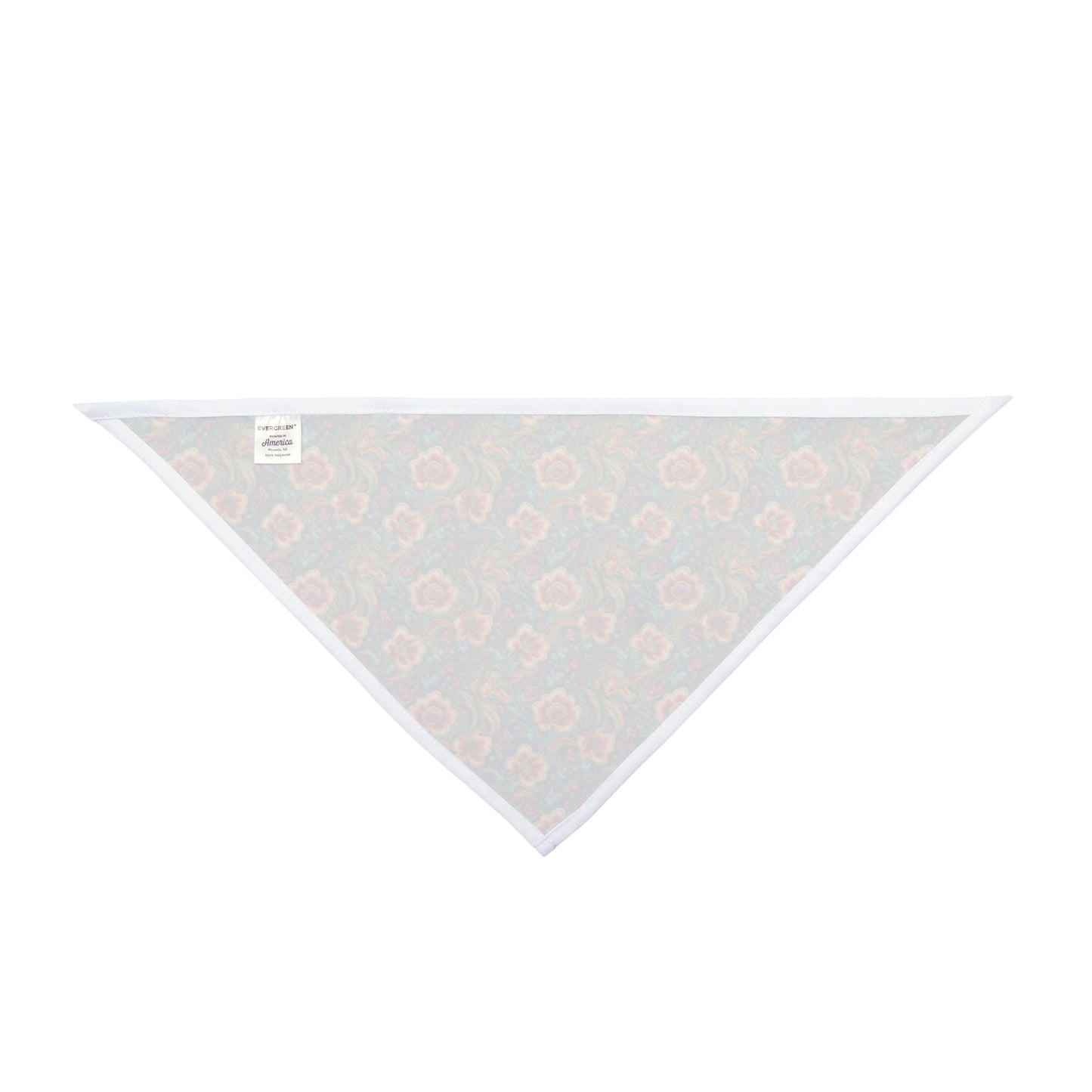 Crimson Blossoms on Teal Vintage Brocade Pattern - Pet Bandana Pet Zen