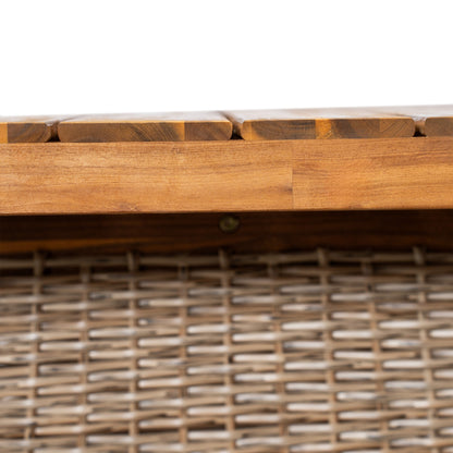 Outdoor Acacia Wood Dining Table, Teak Finish