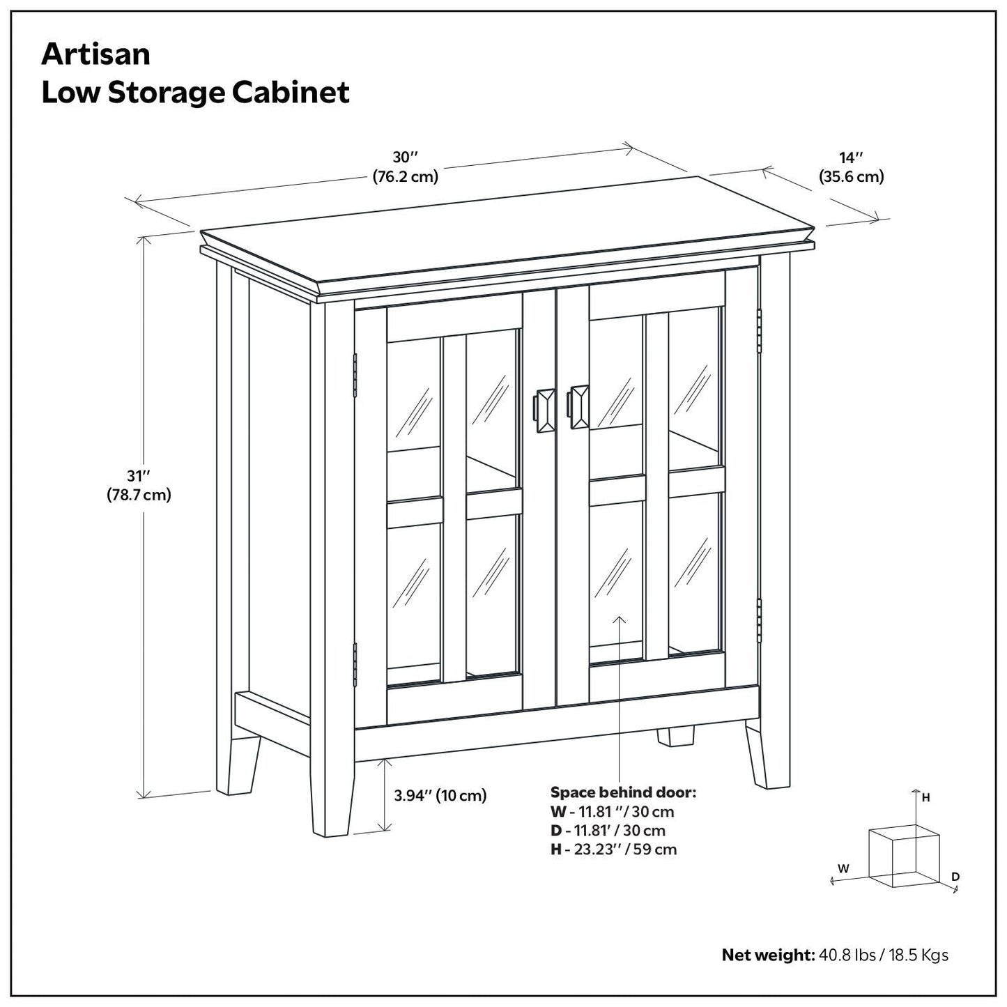 Artisan - Handcrafted Low Storage Cabinet