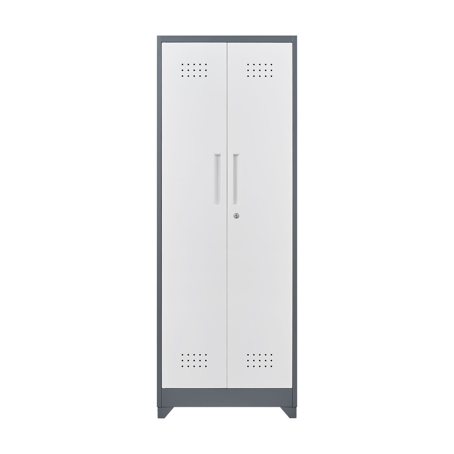 Lockers With Locking Doors, Adjustable Shelves, High Broom Tool Storage Cabinet