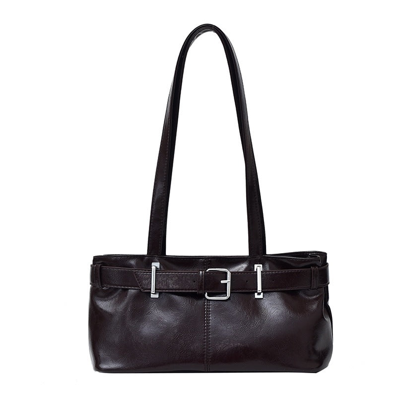 Vintage Shoulder Large-capacity Belt-buckle Underarm Bag