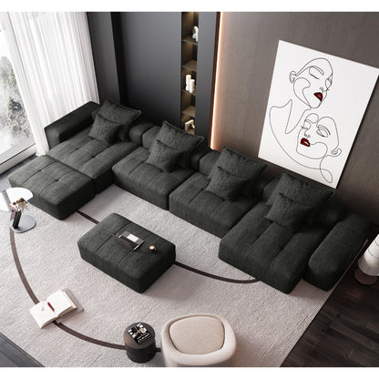 Modern Oversized DIY Combination Modular Sectional Sofa With Pillows