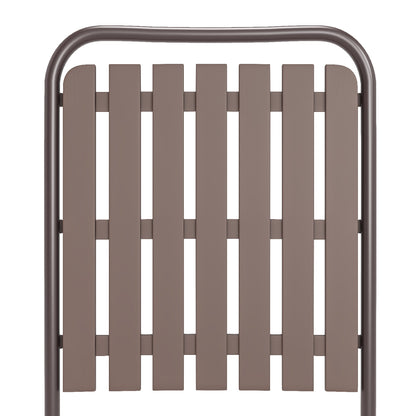 Brown 2-Piece Folding Chair, No Assembly Required