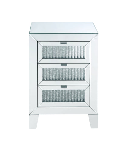 Noralie Mirrored & Faux Diamonds Accent Table