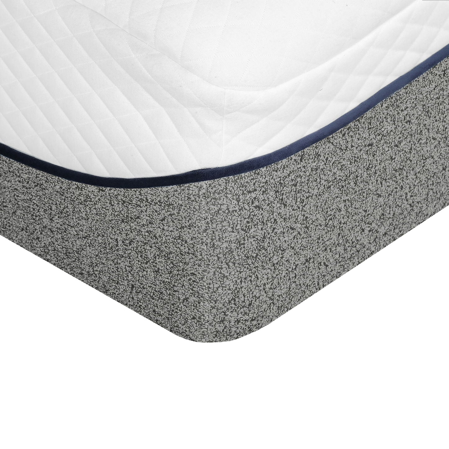 13" Ultra Plush Gel Memory Foam Mattress For Bed With Double Layered Jacquard Cover - Gray / White - King