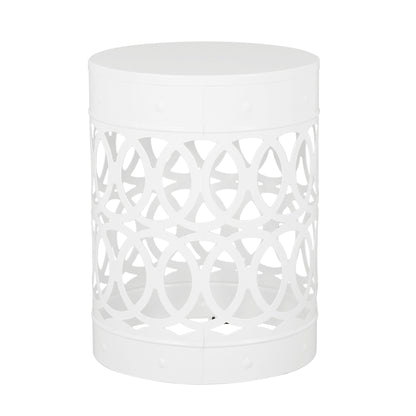 Outdoor Metal Large End Table, Modern Design