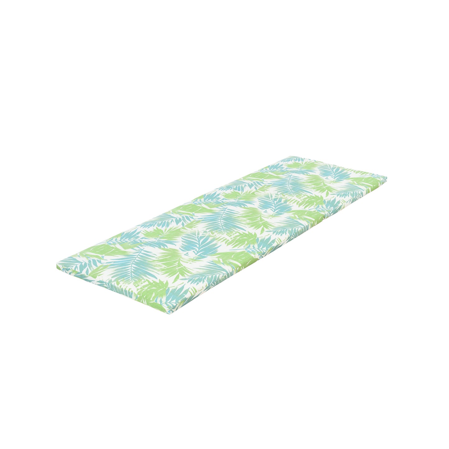2" Thick Floral Chaise Lounge Cushion in Leaf Coconut