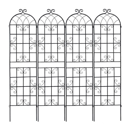 Metal Garden Rustproof Trellis For Climbing Plants Outdoor Flower Support