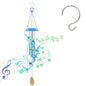 Solar Wind Chime with Color-Changing LED & Aluminum Tubes