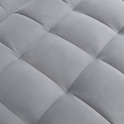 Modern Velvet Loveseat Futon Sofa Couch with Pullout Bed