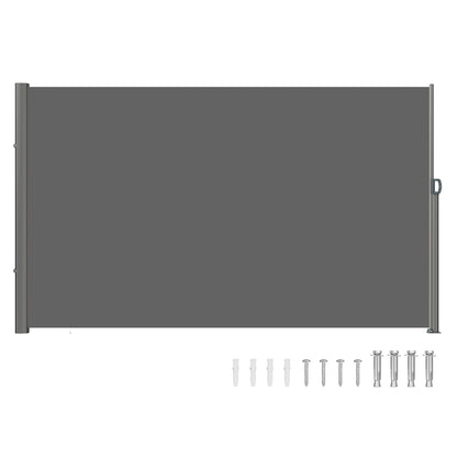 Retractable Side Awning, 71''-118'' Full Aluminum Rust-Proof Outdoor Privacy Screen