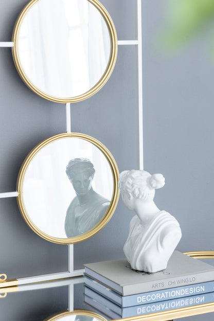 3 Mirror Piece Wall Mirror InRectangular Frame, Home Wall Decor For Bedroom Living Room