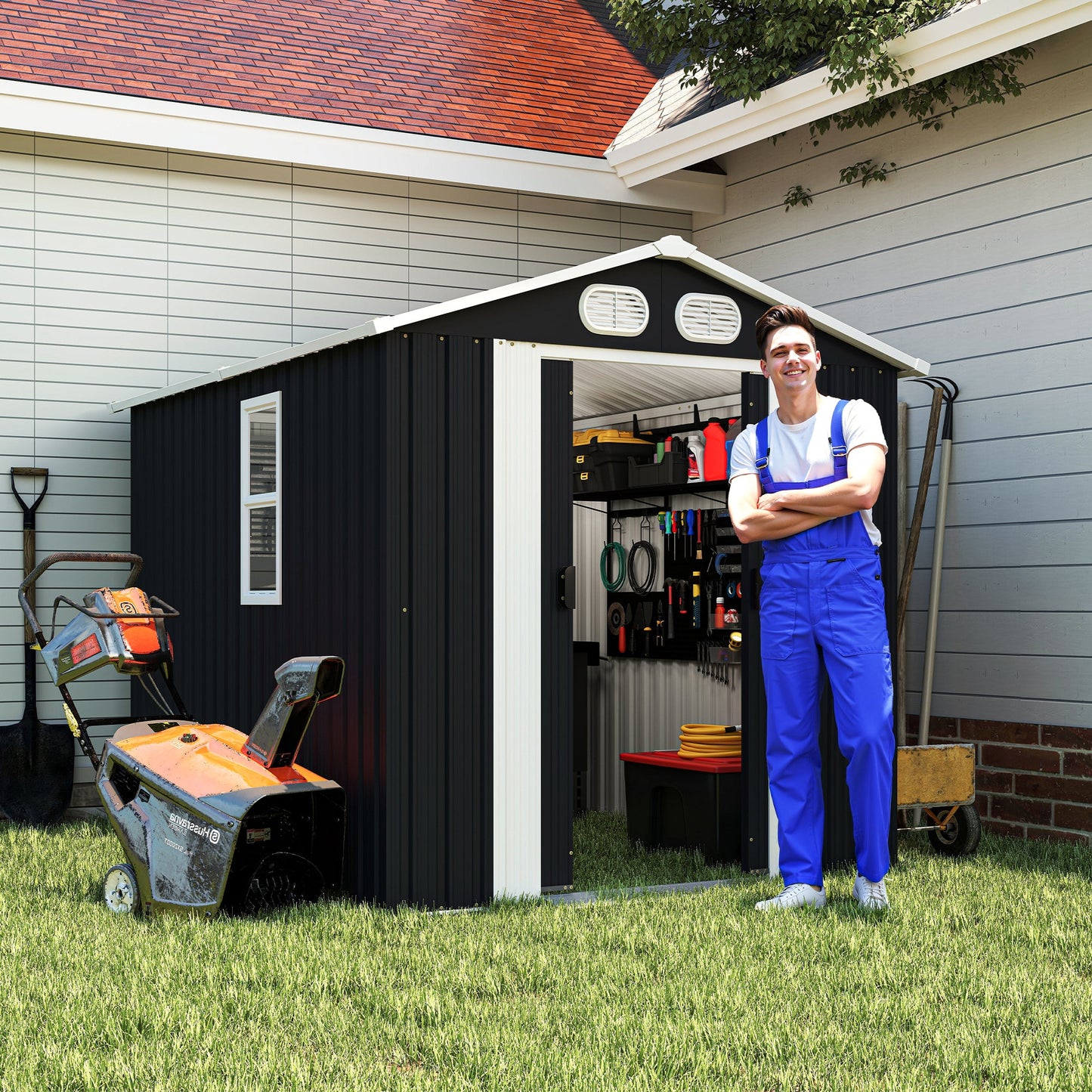 Campcraft 8x6 FT Outdoor Metal Storage Shed