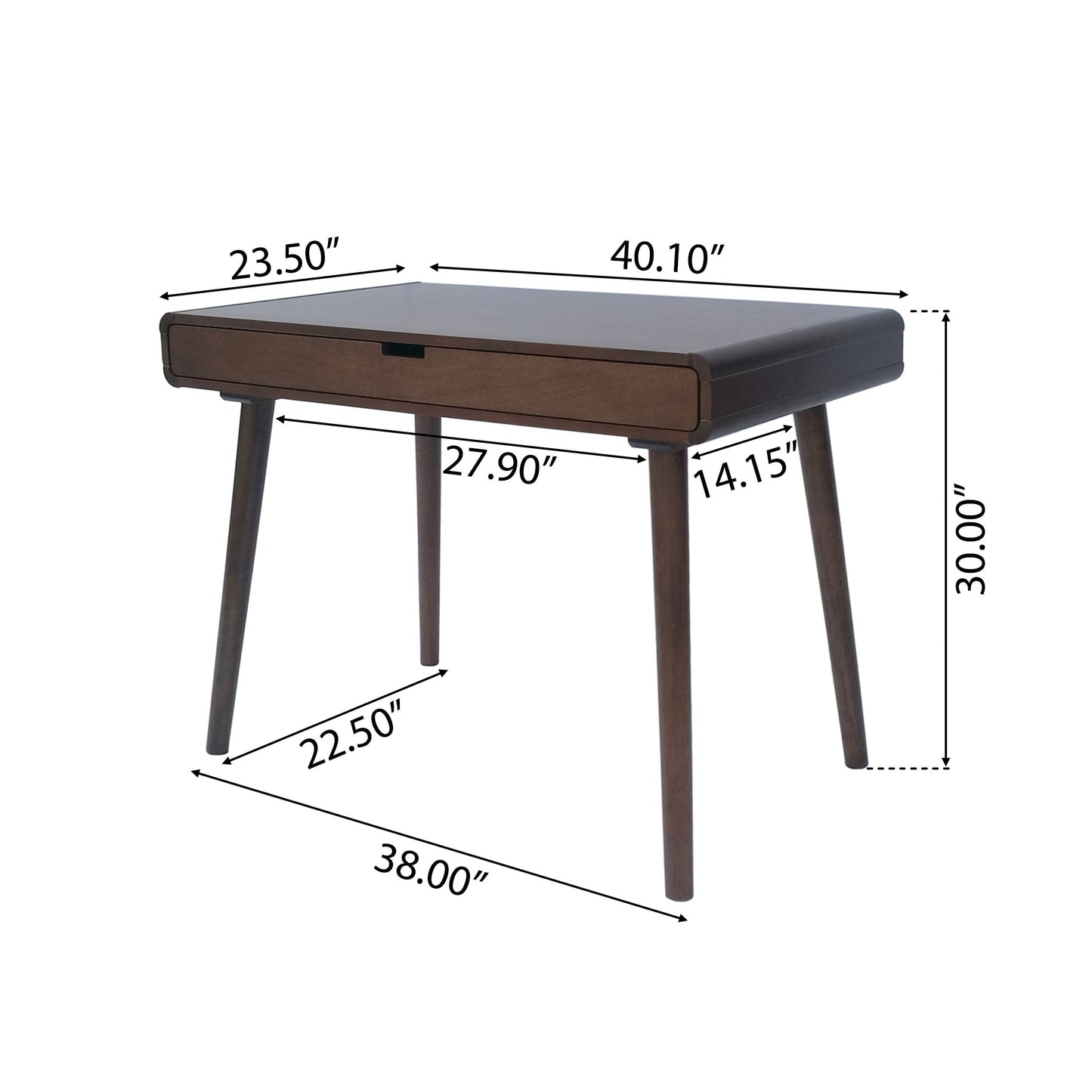 Writing Desk with Large Drawers, Computer Table for Home Office Workspace or Entryway