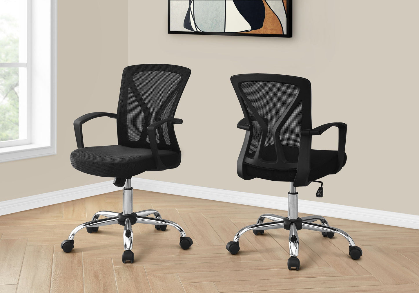 Office Chair with Adjustable Height and Swivel - Ergonomic Contemporary Design