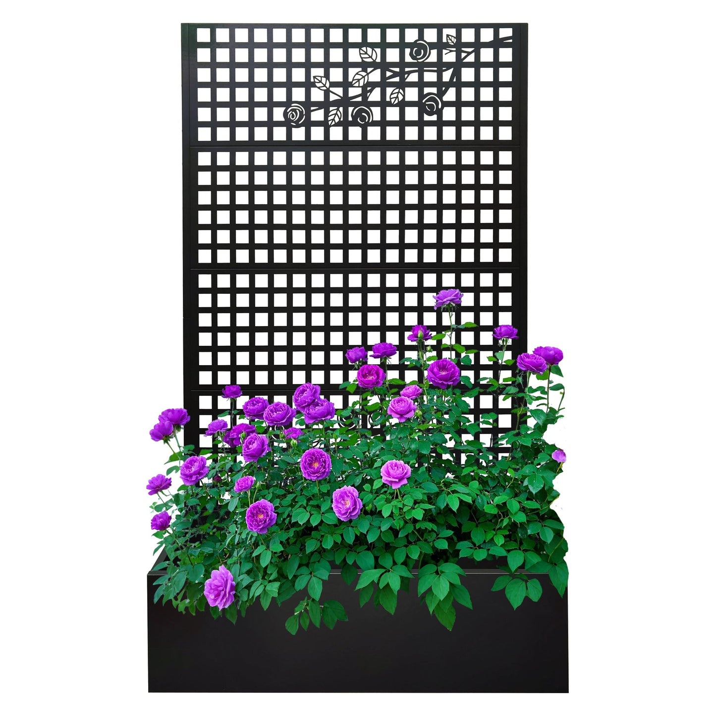 Metal Planter Box with Trellis 70.9in H x 43.3in W x 15.8in D
