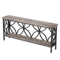 Extra Long Console Table With Open Storage Shelves