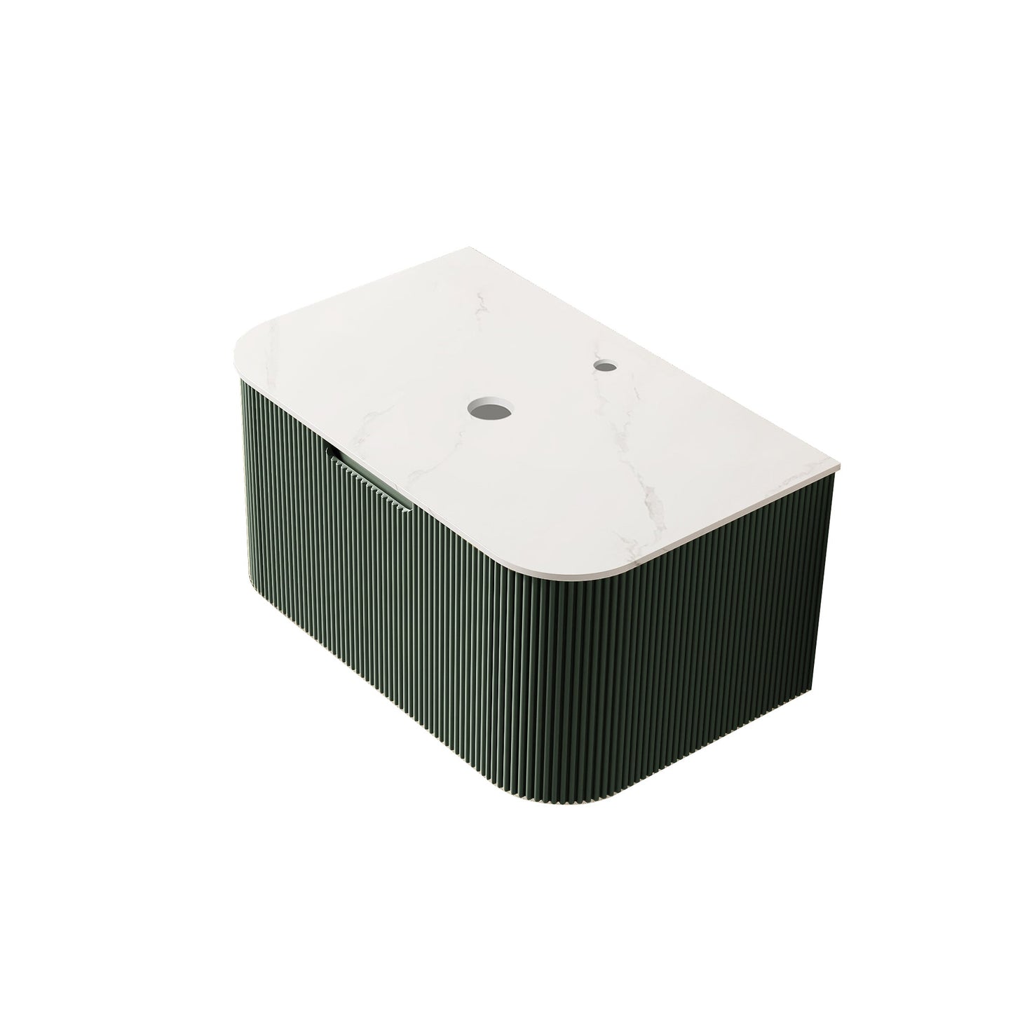 DINA 30" Wall Mounted Plywood Cabinet with Carrara