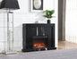 Drisana Mirrored Fireplace - Black