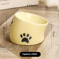 Drinking Water Neck Protection Pet Ceramic Oblique Mouth High Foot Food Basin