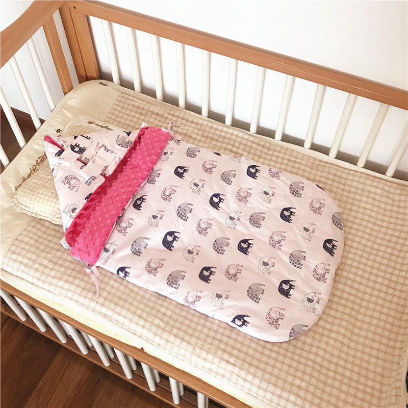 Baby Cotton Beanie Velvet Sleeping Bag Autumn And Winter Thickening