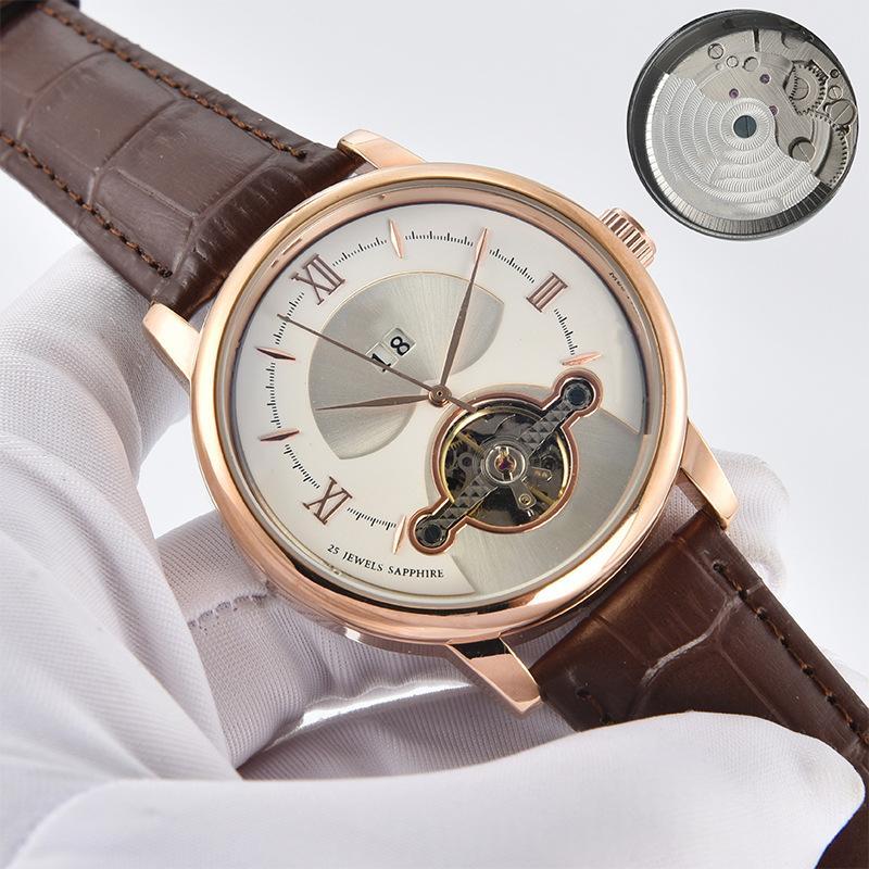 Dual-calendar Fashion Business Steel-belt Watch