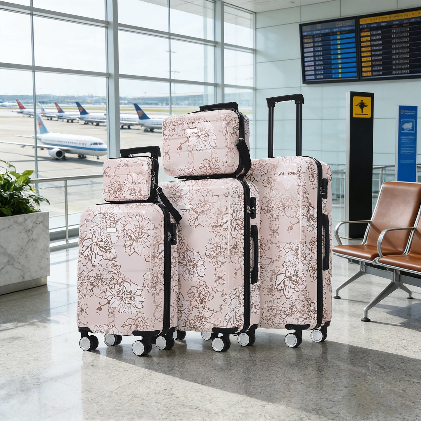 GigaTech 5-Piece PC+ABS Hardside Luggage Set