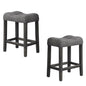 Transitional Style Counter Height Dining Stool With Footrest (Set of 2)