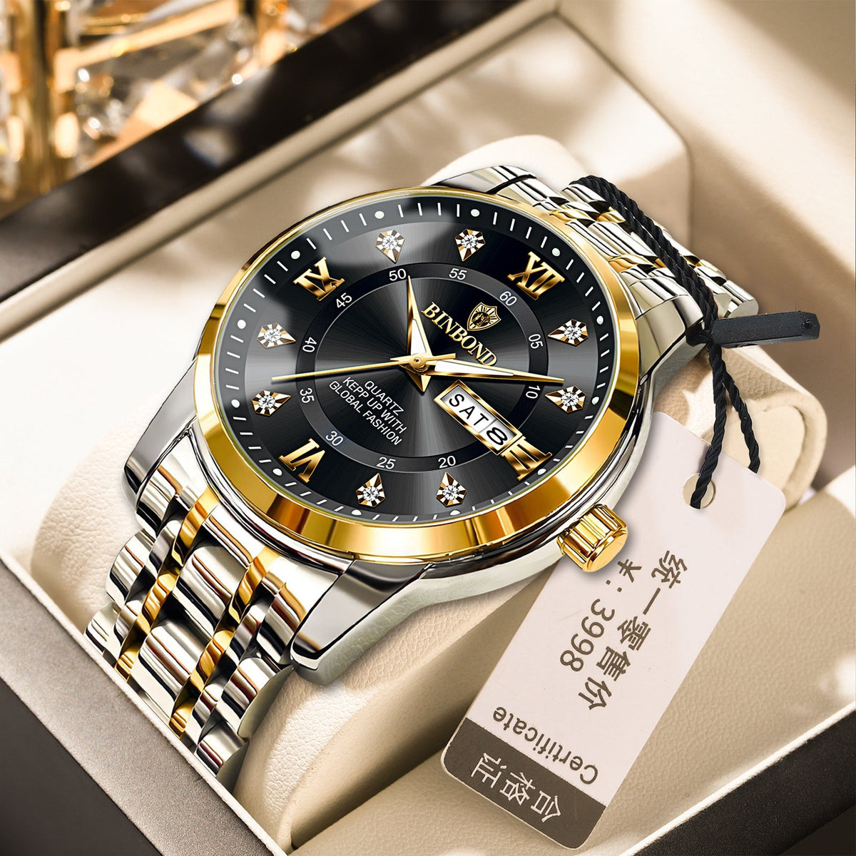 Binbang Business Light-Luxury Quartz Watch For Men