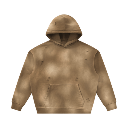 Loki & Ivy Unisex Sunfade Frayed Fleece Hoodie