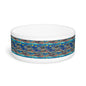 Sunlit Reef Mosaic with Golden Fish Shoals - Pet Bowl