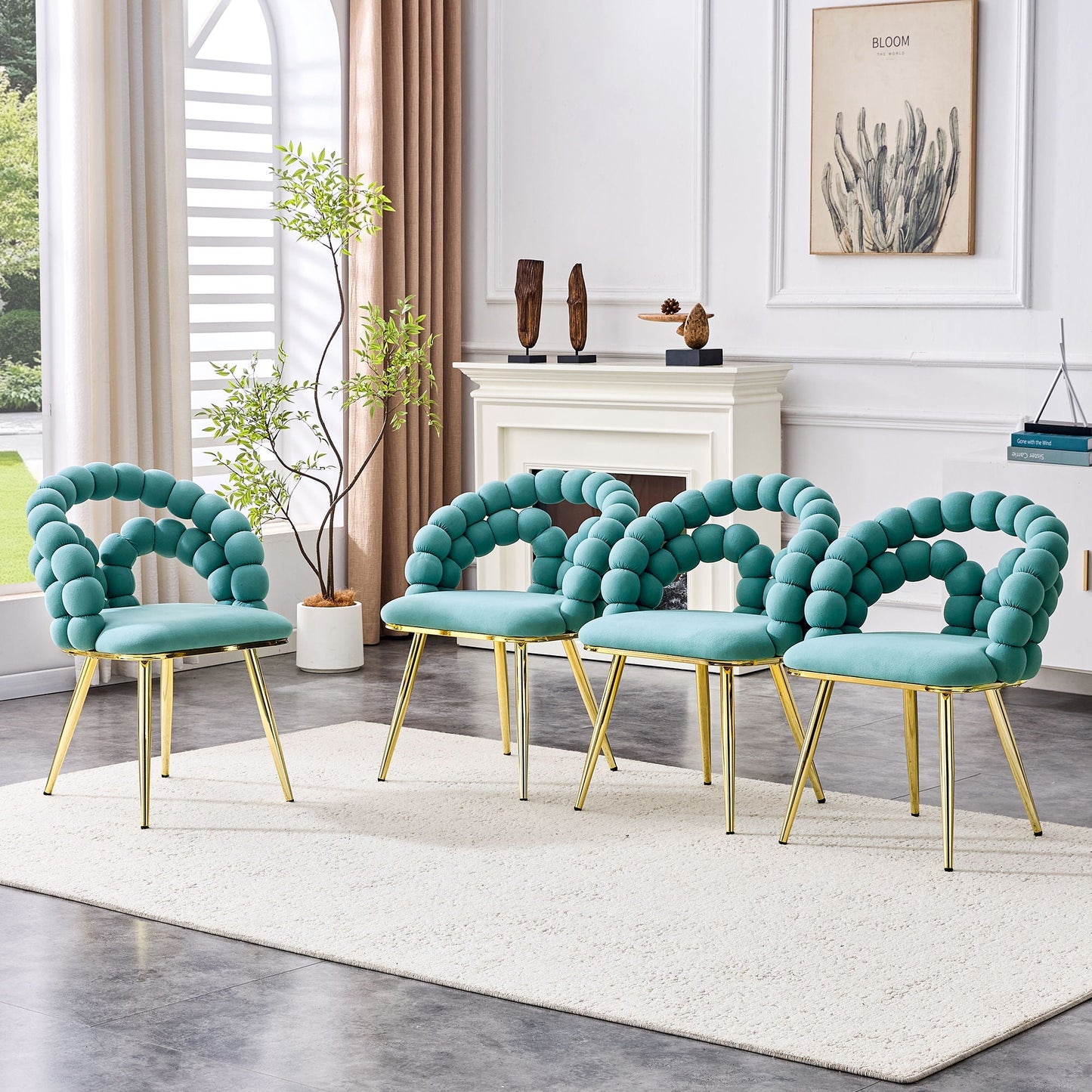 Puffy Bubble Ball Chain Chairs for Dining Room