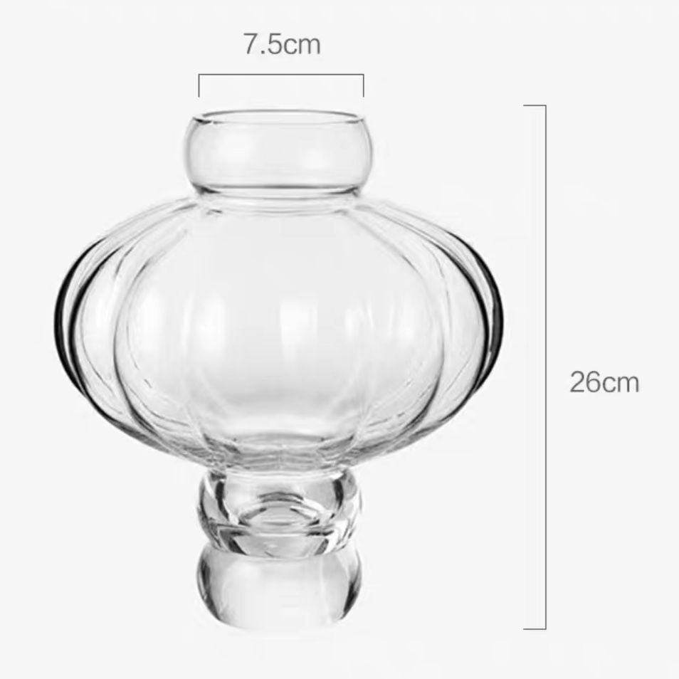Creative New Lantern Glass Vase Living Room Dining Table Flower Arrangement