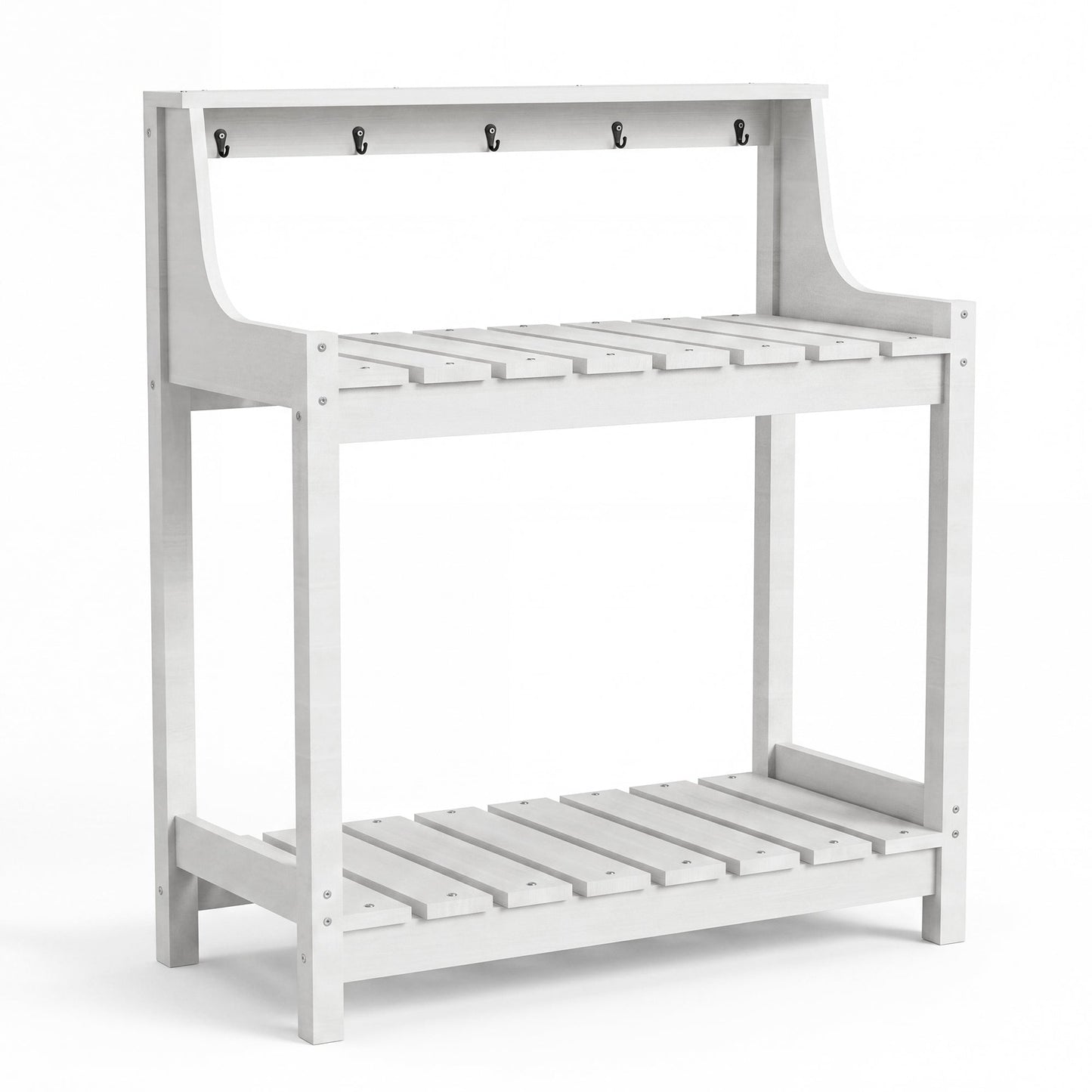 Potting Benches for Outside, HDPE Garden Potting Table with Storage