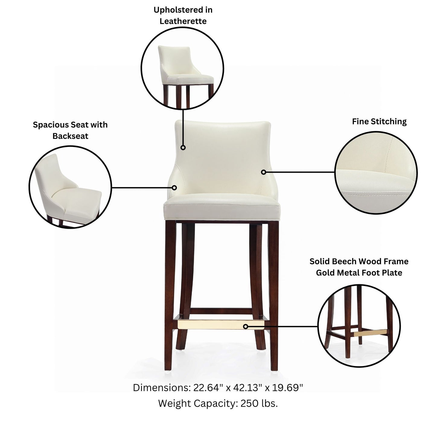 Shubert - Barstool - Ivory
