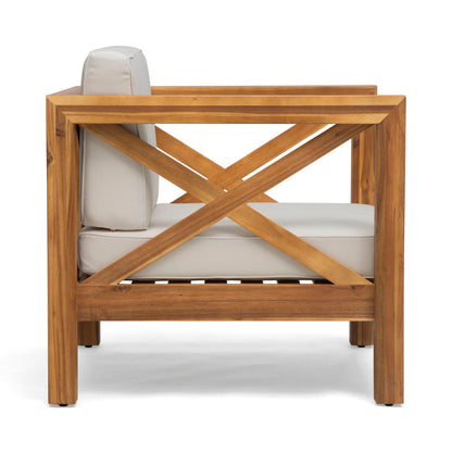 Brava Mid-Century Modern Club Chair with Water Resistant Cushions