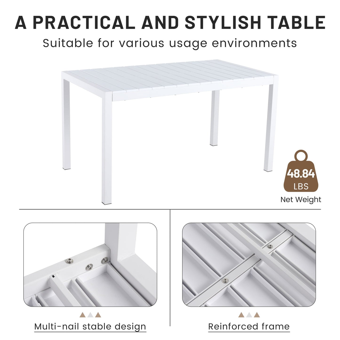 4 Piece Set Of Modern Color Block Designed Single Chairs With Long Table