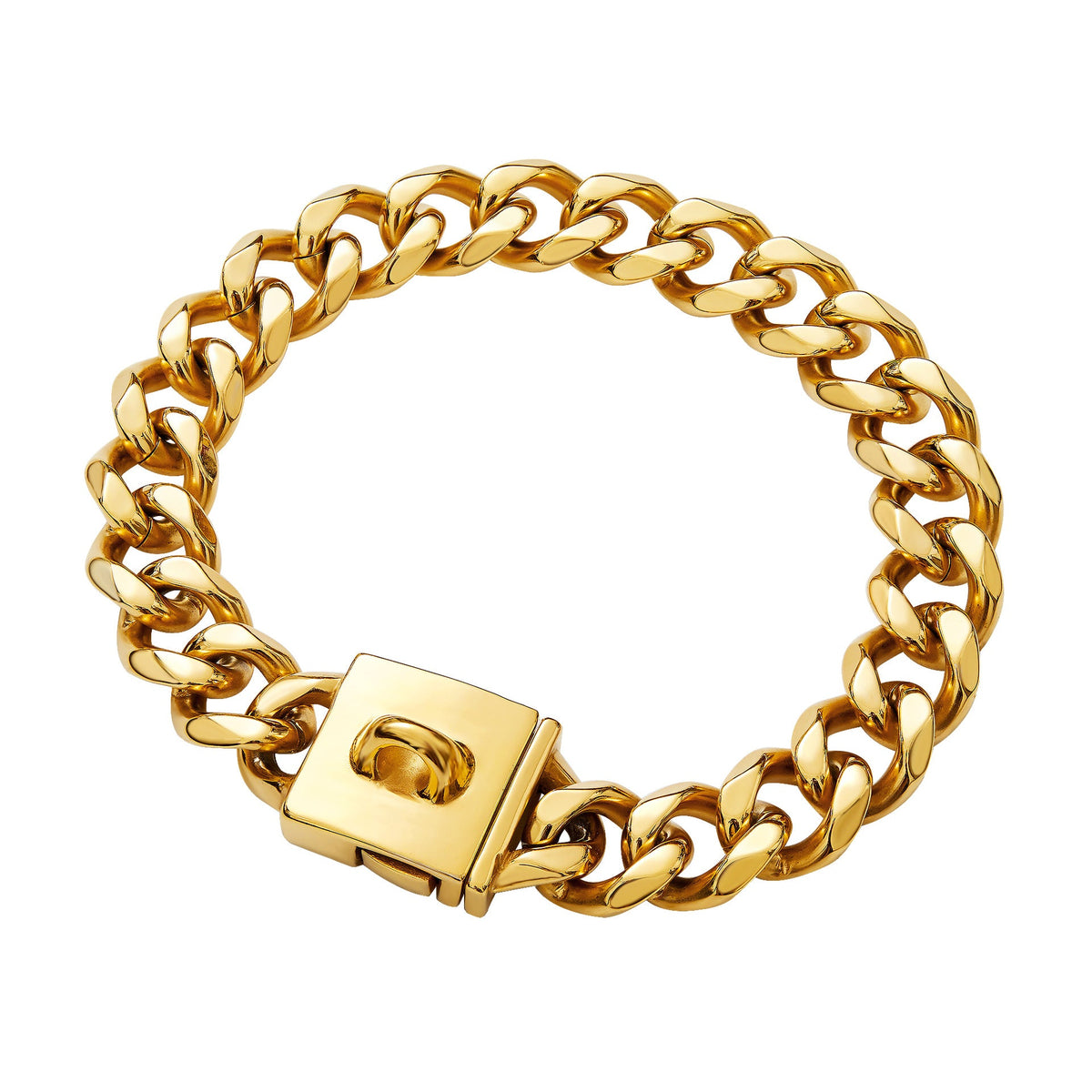 Stainless Steel Gold And Silver Buckle Pet Dog Necklace Collar
