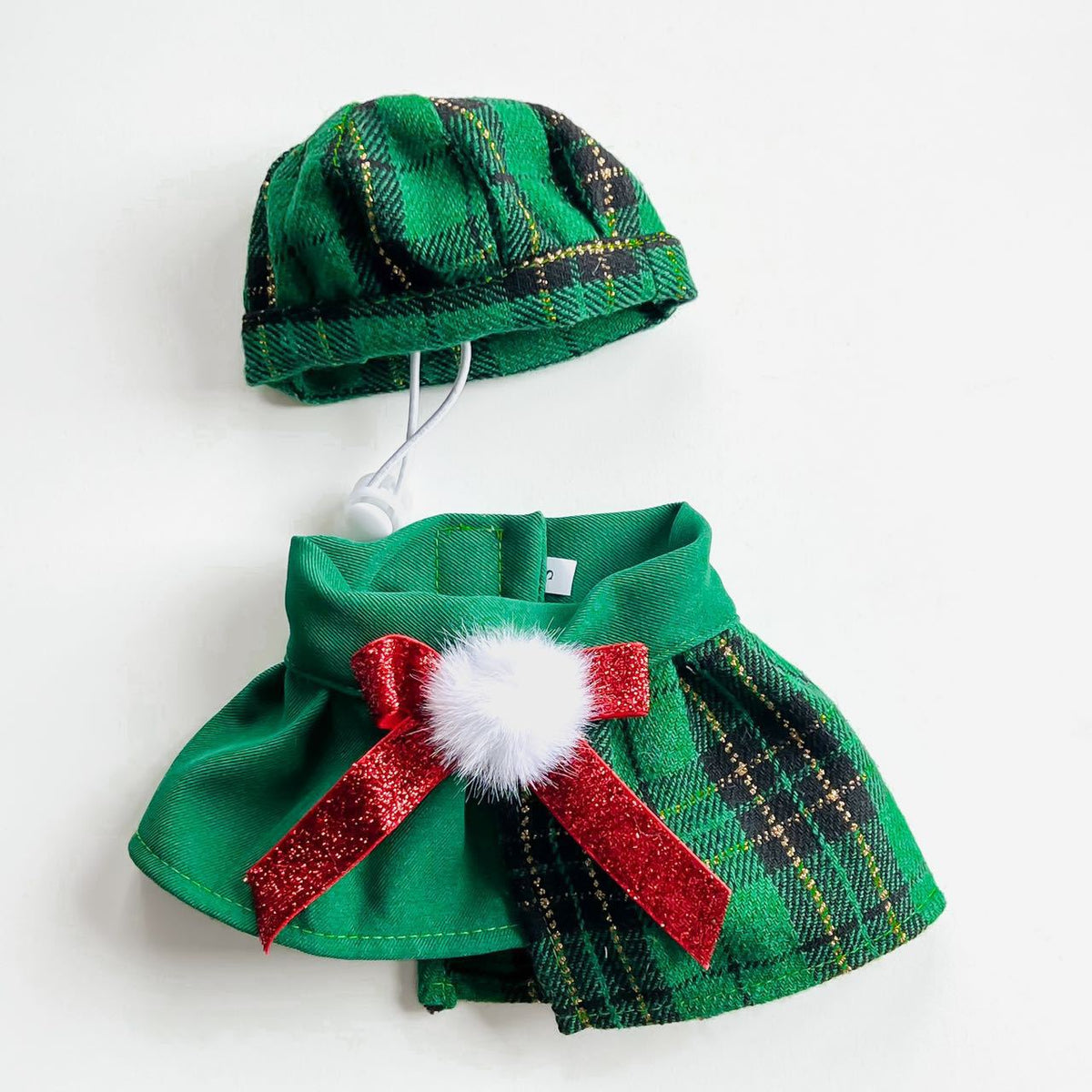 Christmas Pet Outfit Octagonal Hat And Scarf Set