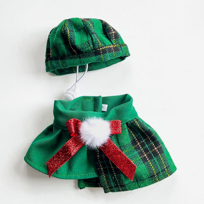 Christmas Pet Outfit Octagonal Hat And Scarf Set