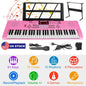 61 Keys Digital Music Electronic Keyboard Electric Musical Piano Instrument Kids Learning Keyboard w/ Stand Microphone For Beginners