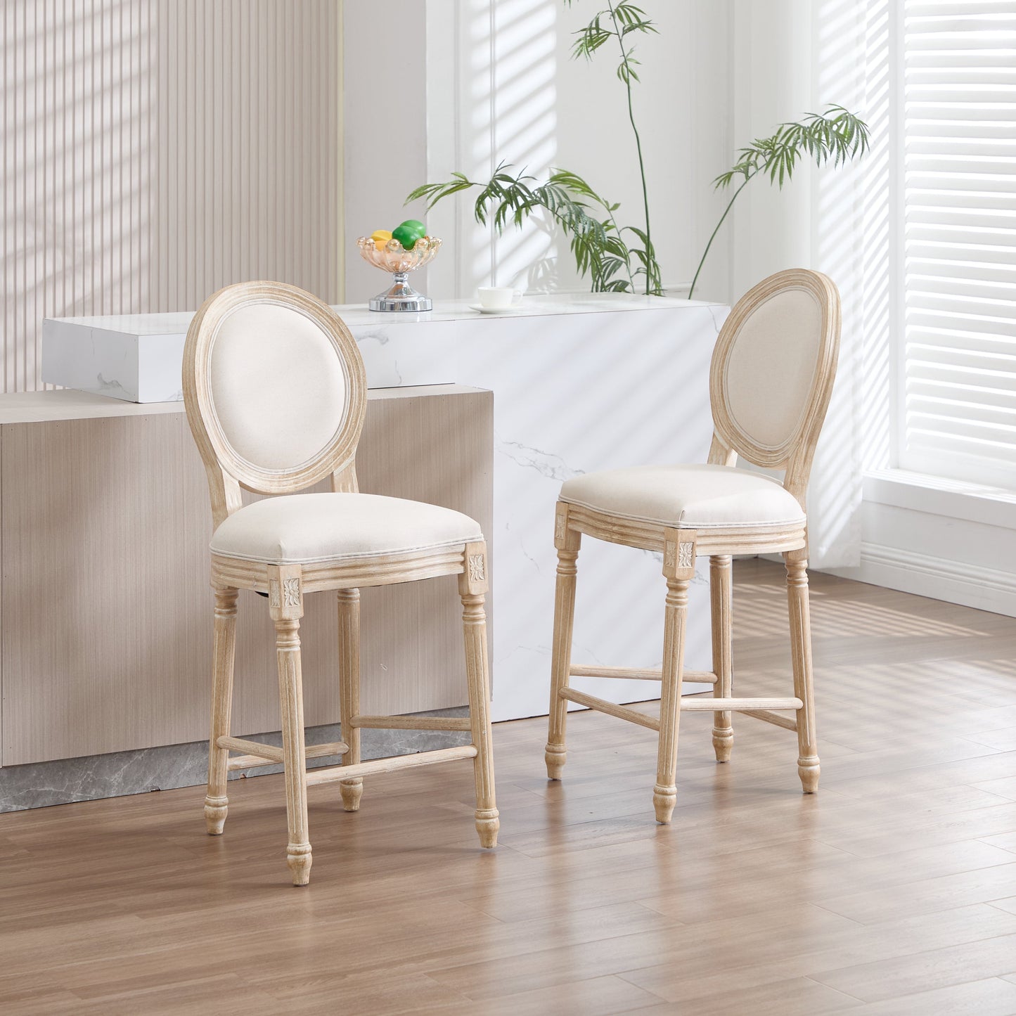 French Country 26'' Height Bar Chairs Set of 2