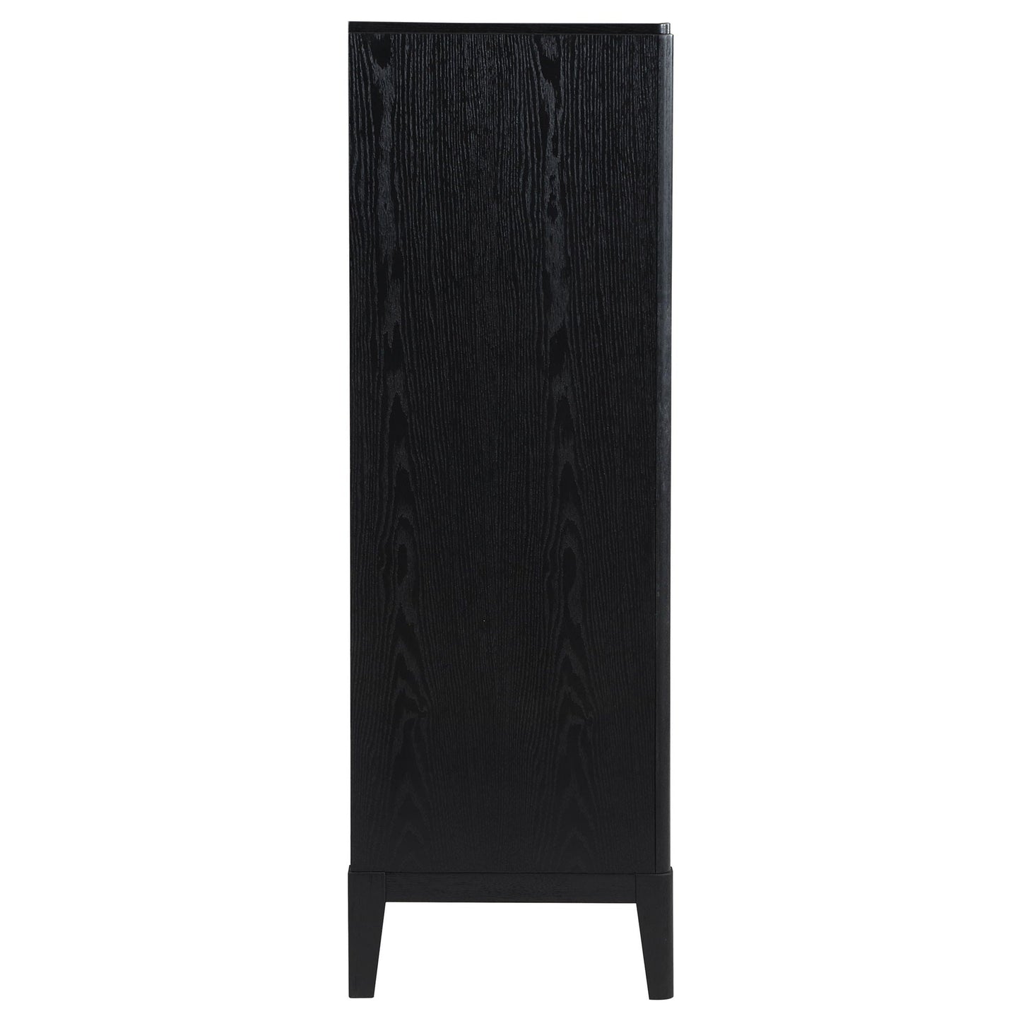 Mason - 5 Drawer Chest With Fluted Design - Black