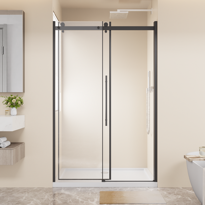 48 in W x 72 in H Frameless Sliding Shower Door