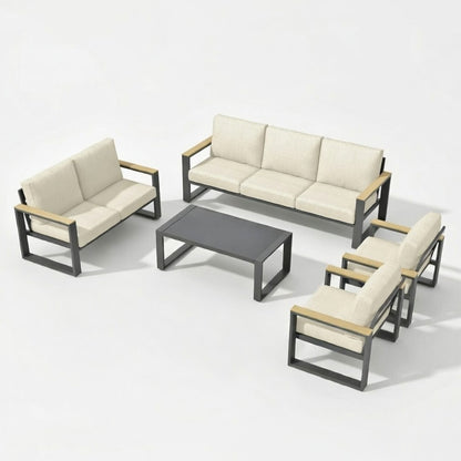 Modern Outdoor Sofa Set With Coffee Table