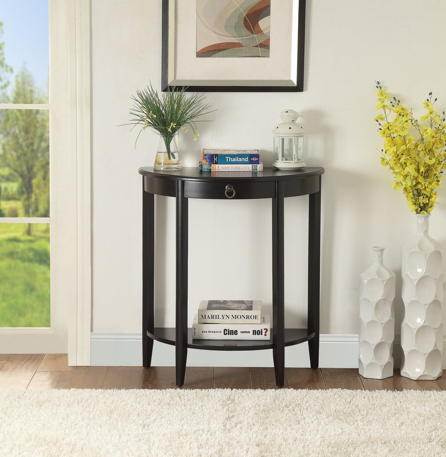 Justino II Half Moon Console Table